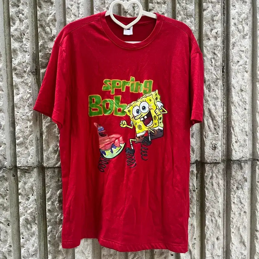 [BUNJANG] SpongeBob SquarePants Graphic T-Shirt / 디즈니 스폰지밥 반팔티 [프린팅 빈티지 데일리]