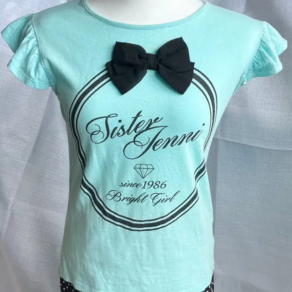 [BUNJANG] Vintage Jennie Style Mint Gyaru T-Shirt / 빈티지 제니 민트 갸루 티셔츠