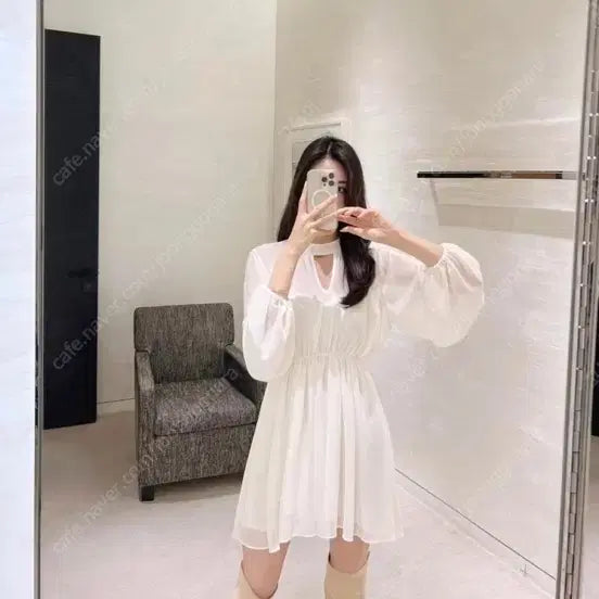 [BUNJANG] Lapla Love Chiffon Dress / 라플라 러브 쉬폰 원피스