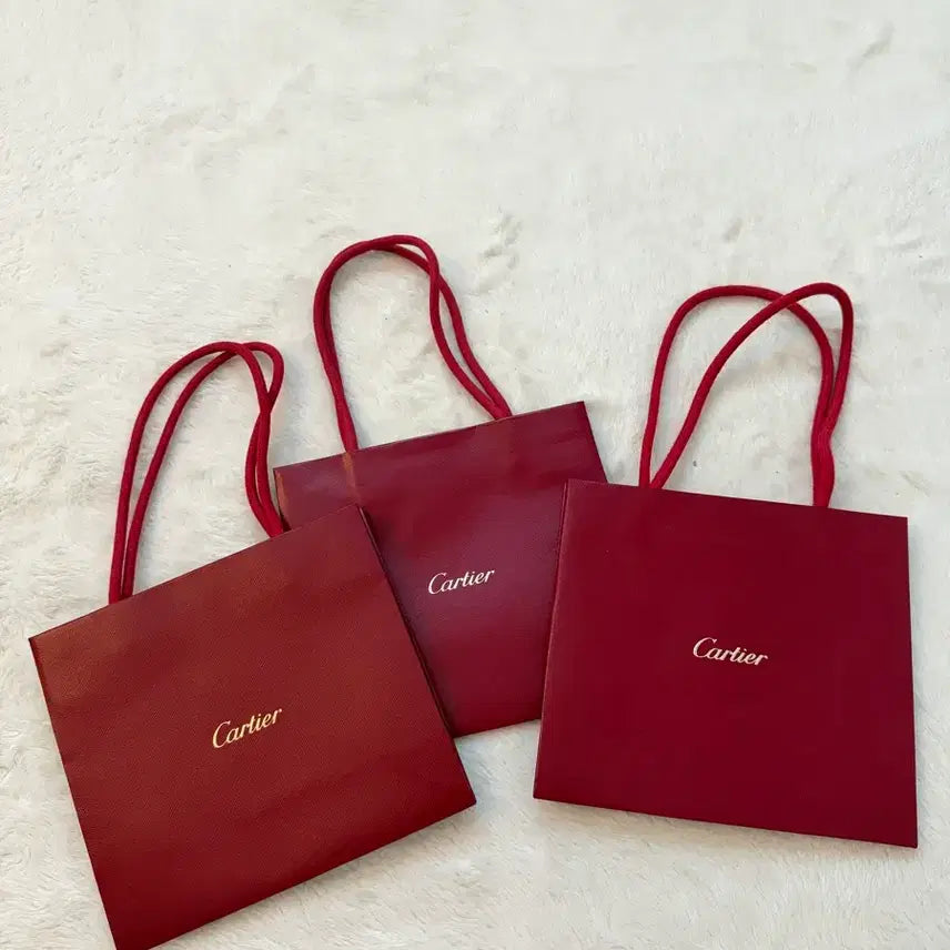 [BUNJANG] Cartier Shopping Bags (Bundle of 3) / 정품 까르띠에 쇼핑백 3개 일괄