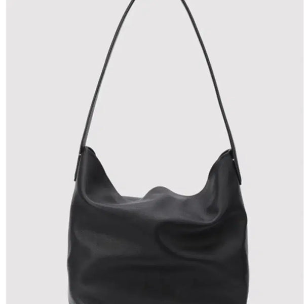 [BUNJANG] M'AS-TU-VU Black Leather Shoulder Bag / 마뛰뷔(M'AS-TU-VU) 블랙 가죽 숄더백