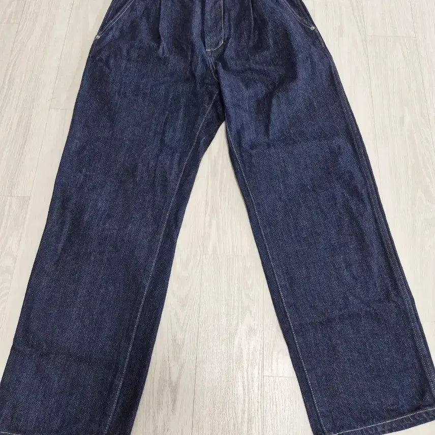 [BUNJANG] ROUGH SIDE Dark Blue Wide Denim Pants / 러프사이드(ROUGH SIDE) 다크블루 와이드 데님 팬츠