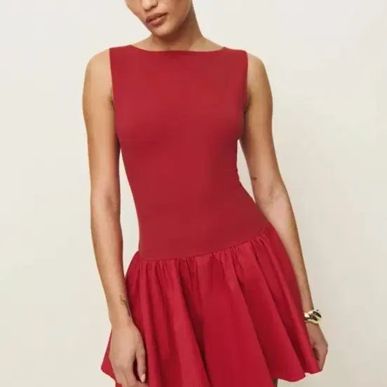 [BUNJANG] Reformation Defina Knit Flare Dress Red XS / Reformation 레드 플레어 원피스 XS