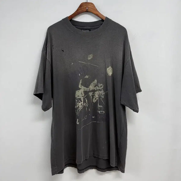[BUNJANG] Mindseeker HOMME Washed Distressed T-Shirt (Made in Japan) / 마인드시커 옴므 워싱 디스트로이드 반팔티 일본제 MU2D9 JS67