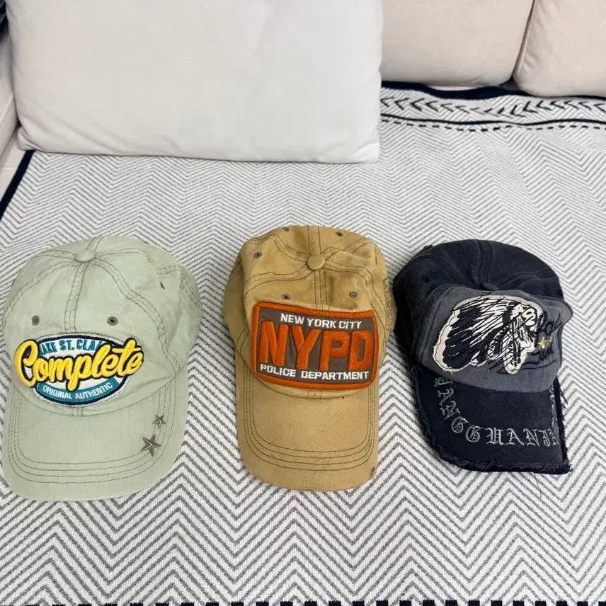 [BUNJANG] 3-Piece Set Baseball Caps / 캡 모자 3개 세트