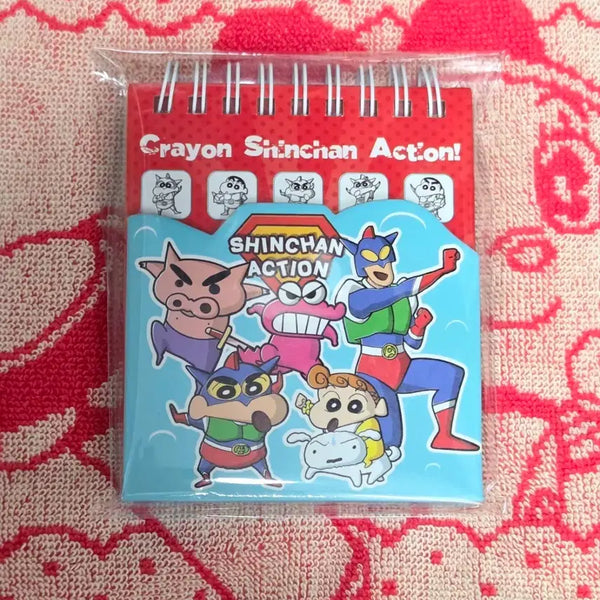 [BUNJANG] Crayon Shin-chan Spring Notebook Memo Pad Sticky Notes Action Kamen / |새상품| 짱구는못말려 스프링 수첩 메모지 떡메 액션가면