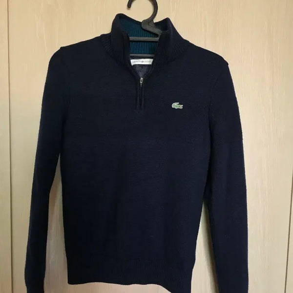 [BUNJANG] Lacoste Women's Half-Zip Windproof Knit - Size 34 (Fits US 4/5) / 여성 라코스테 반집업 방풍니트 34(55)
