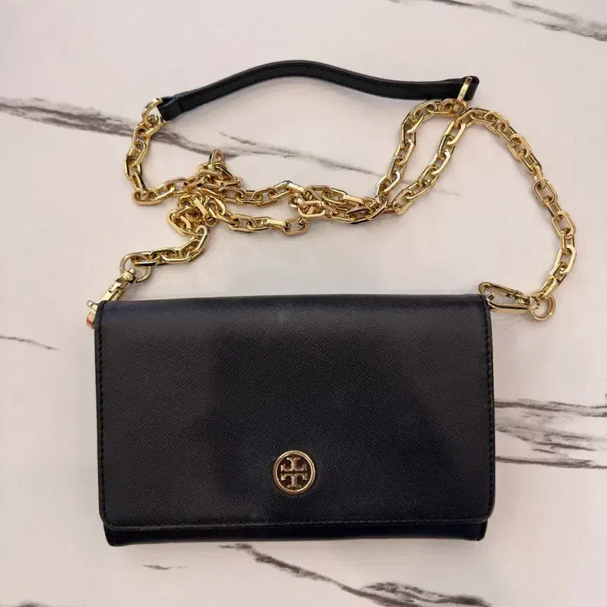 [BUNJANG] Tory Burch Black Chain Crossbody Bag / 토리버치 블랙 체인 크로스백