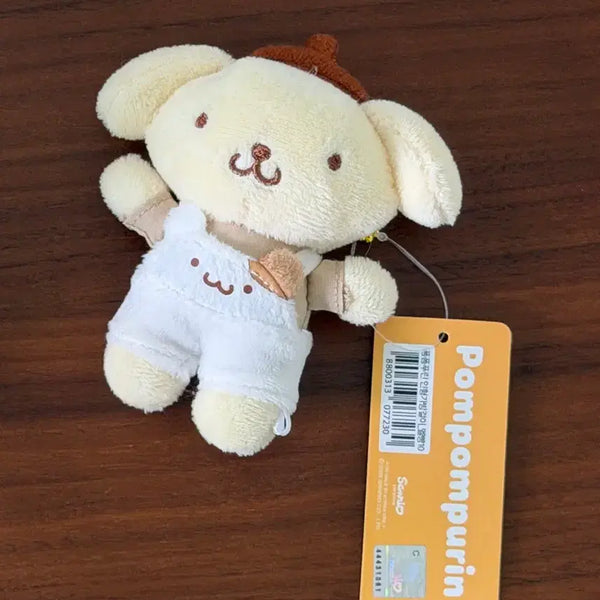 [BUNJANG] Sanrio Pompompurin Overalls Keychain / 산리오 폼폼푸린 멜빵 키링