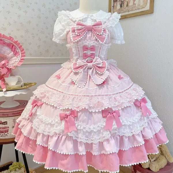 [BUNJANG] Lolita Fashion Dress Set (4 Colors) / 로리타 패션 원피스+셔츠 드레스(4컬러)