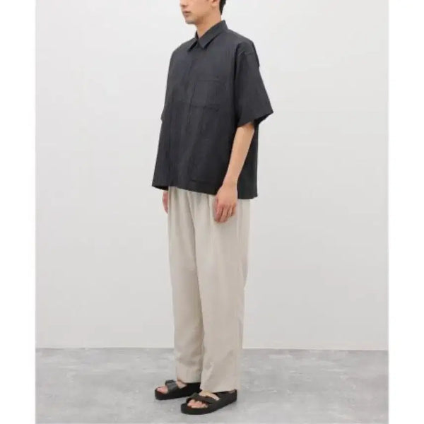 [BUNJANG] Journal Standard Linen Oversized Zip-Up Short Sleeve Shirt Jacket (Size L) / 저널스탠다드 리넨 오버사이즈 집업 반팔 셔츠자켓 L사이즈