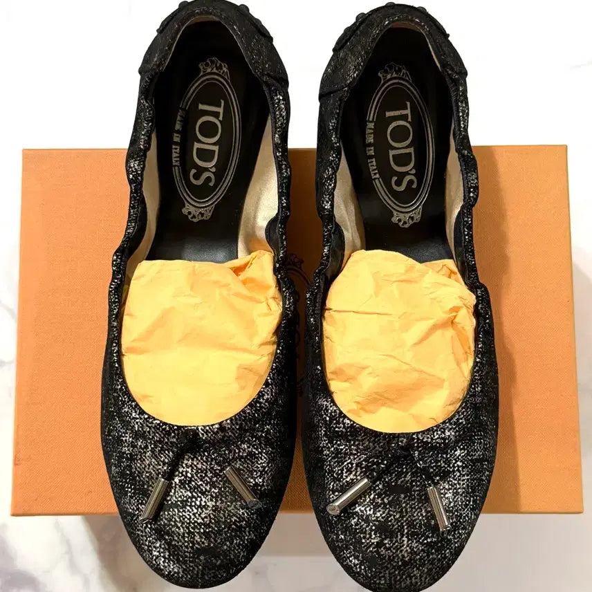 [BUNJANG] Tods Metallic Ballet Flats - Size 38.5 / [신세계 구매] 토즈 Tods 발레 플랫슈즈 38.5 사이즈