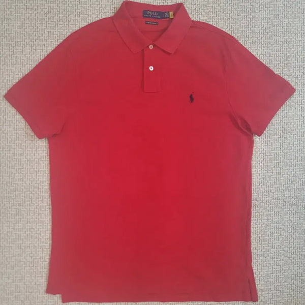 [BUNJANG] Polo Ralph Lauren Custom Slim Fit Polo Shirt Red L / 폴로 랄프로렌 커스텀 슬림핏 카라티 레드 L