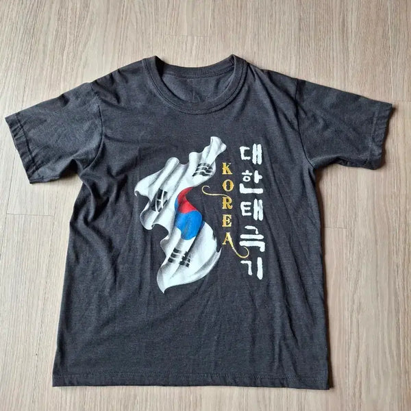 [BUNJANG] Taegeukgi Printing Short-Sleeve T-Shirt / 태극기 프린팅 반팔티
