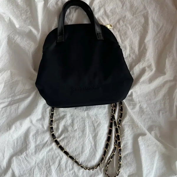 [BUNJANG] RUE D'EUGÉNIE Luna Backpack Black Gold Chain Strap / 뤼드유제니 루나 백팩