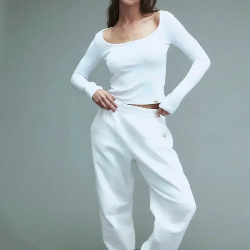 [BUNJANG] Glowny Classic Washed Sweatpants White / 글로니 클래식 스웻팬츠 화이트 S