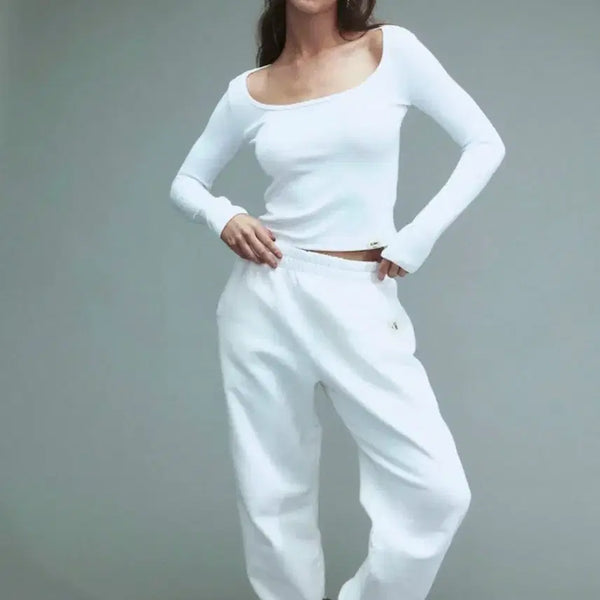 [BUNJANG] Glowny Classic Washed Sweatpants White / 글로니 클래식 스웻팬츠 화이트 S