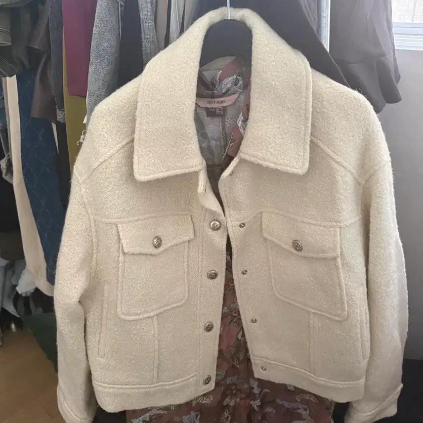 [BUNJANG] DEWL Ivory Boucle Jacket / DEWL 아이보리 부클 자켓