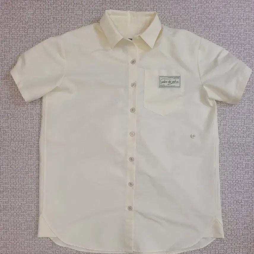 [BUNJANG] SALOND'YON Ivory Short Sleeve Shirt FREE / 살롱드욘 반팔 셔츠 아이보리 FREE