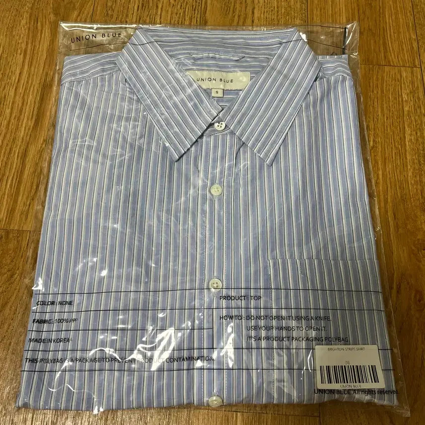 [BUNJANG] Union Blue Brighton Stripe Shirt (Size S) - Stokers Collaboration / 새제품 유니온블루 브라이튼 스트라이프 셔츠 S 스토커즈 콜라보