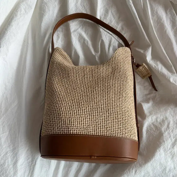 [BUNJANG] Couronne Arbo Raffia Shoulder Bag / 쿠론 아르보 라피아 숄더백