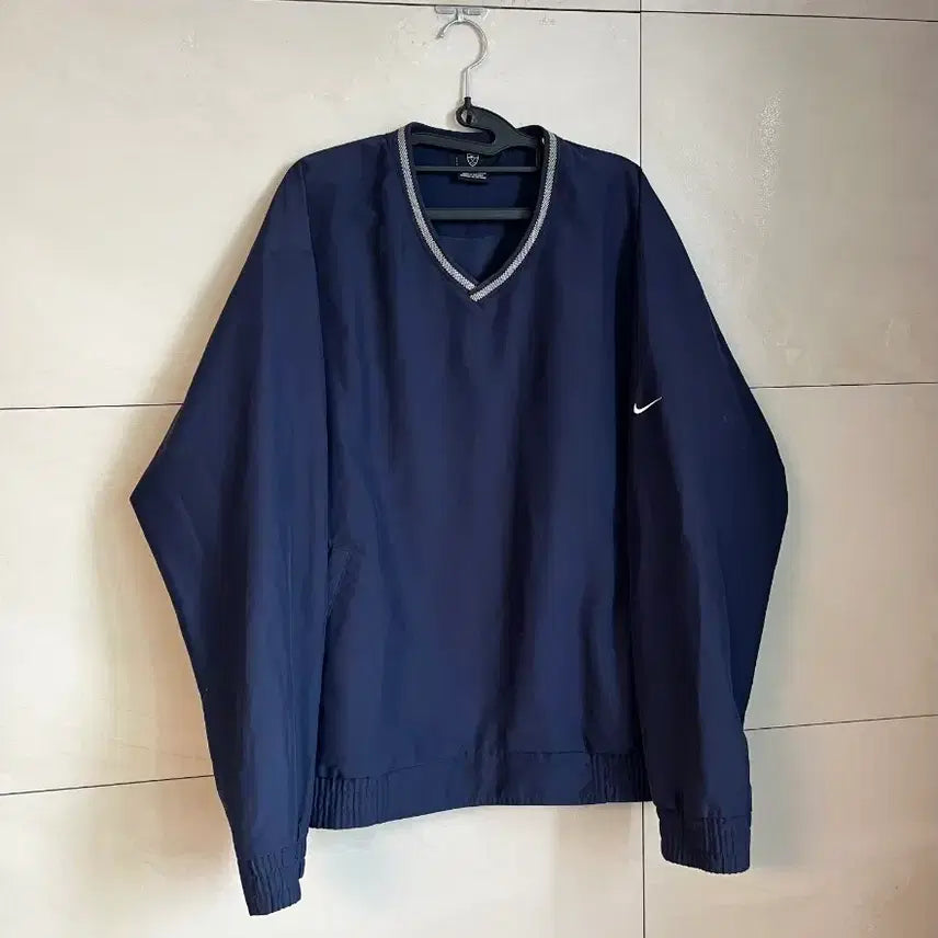 [BUNJANG] Nike Swoosh Golf Warm-Up Windbreaker Navy [M] / 나이키 스우시 골프웨어 바람막이 웜업 네이비 [M]