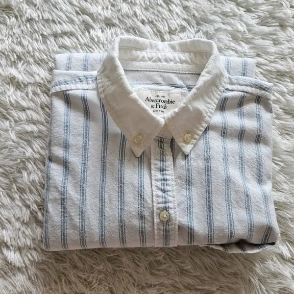 [BUNJANG] Abercrombie & Fitch Striped Shirt / 아베크롬비 앤 피치 스트라이프 미착용 셔츠