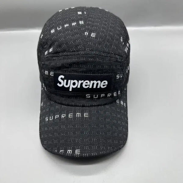 [BUNJANG] Supreme 22SS Stitch Jacquard Camp Cap Black / 22SS 슈프림 스티치 쟈카드 캠프캡 블랙