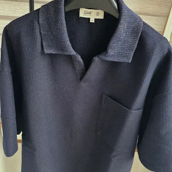 [BUNJANG] JIKE Waffle Short-Sleeve Polo Shirt / 지이크 와플 반팔카라티. 무료배송