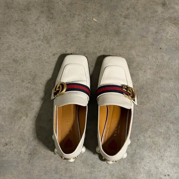 [BUNJANG] Gucci Pearl Embellished Loafers / 구찌 진주 로퍼