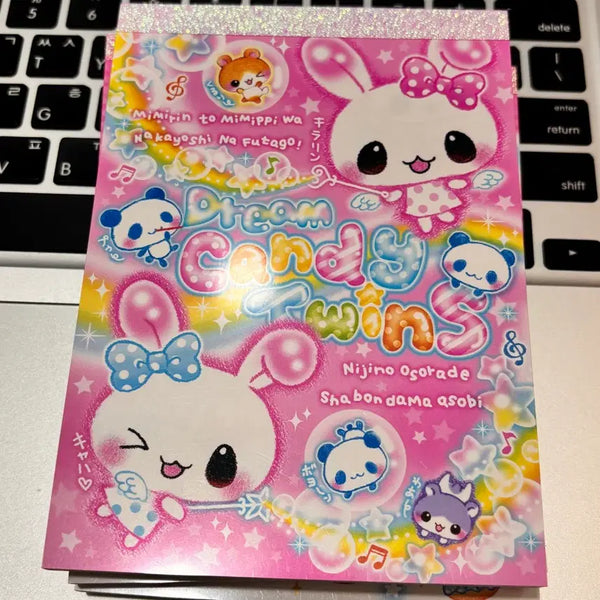[BUNJANG] Heisei Retro Fancy Candy Twins Big Memo Pad / 헤이세이 레트로팬시 캔디 트윈스 빅메모지