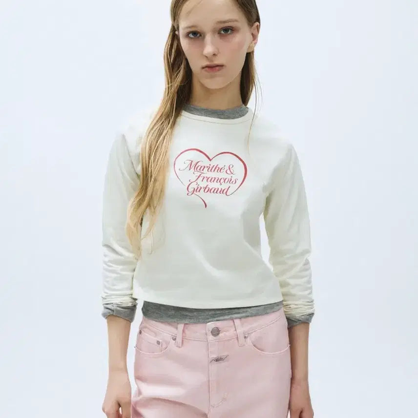 [BUNJANG] Marithe Francois Girbaud W Crop Long Sleeve Cream / 마리떼 프랑소와 저버 W CROP LONG SLEEVE cream