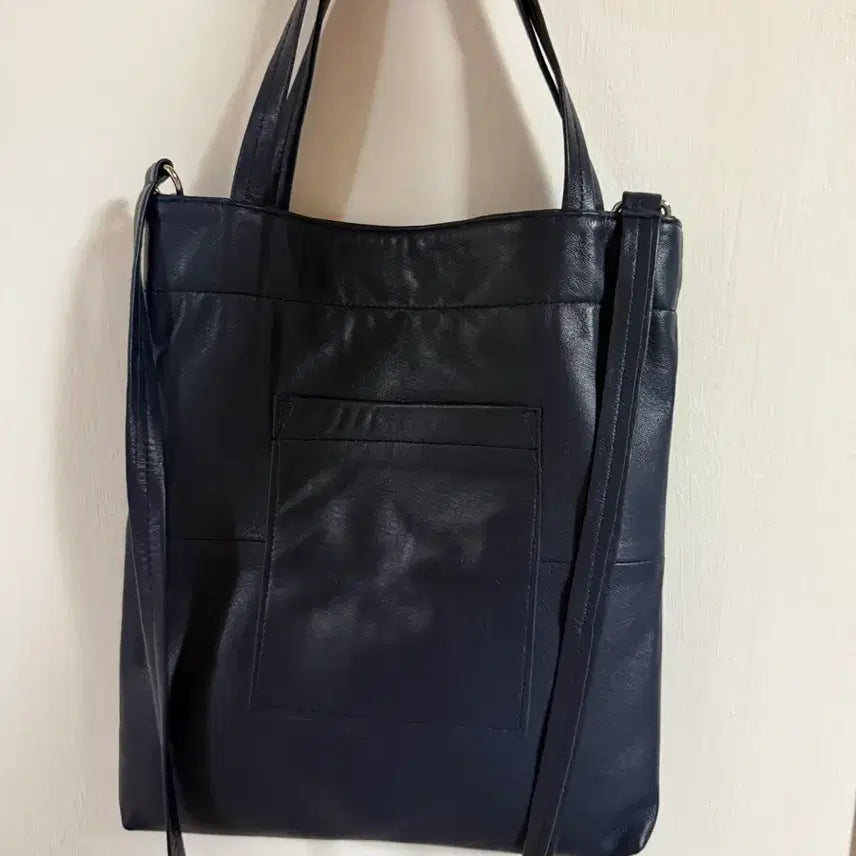 [BUNJANG] Lambskin Leather Navy Shoulder Bag / 양가죽 가방 판매합니다