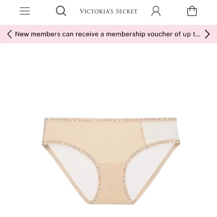 [BUNJANG] Victoria's Secret Panty Beige M / 새상품 빅토리아 시크릿 팬티 m 베이지 (택O)
