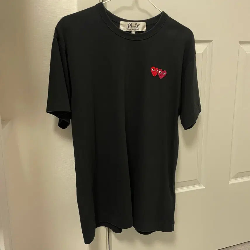 [BUNJANG] Comme des Garçons Double W"s Logo Short Sleeve T-Shirt / [L] 꼼데가르송 더블와펜 반팔