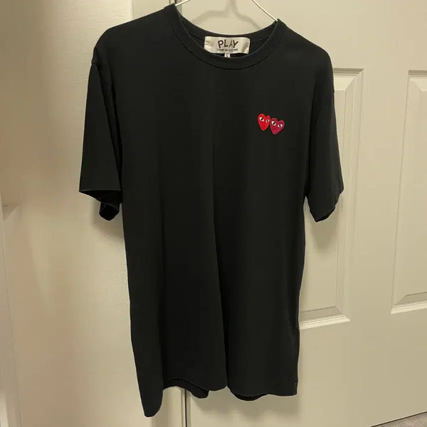 [BUNJANG] Comme des Garçons Double W"s Logo Short Sleeve T-Shirt / [L] 꼼데가르송 더블와펜 반팔