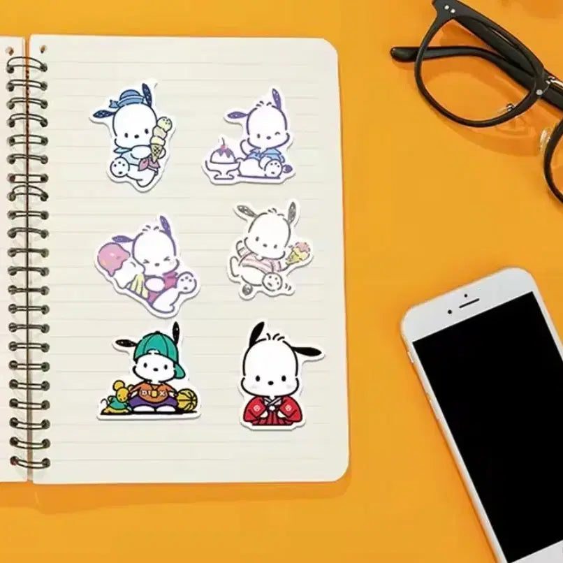 [BUNJANG] Sanrio Pochacco Matte Waterproof Stickers (50 pcs) / 산리오 포차코 무광 방수 스티커  50매