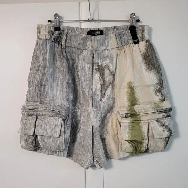 [BUNJANG] Fendi Men's Bermuda Cargo Pocket Shorts / 펜디  남성 48 버뮤다 카고 포켓 쇼츠 반바지 남자 바지