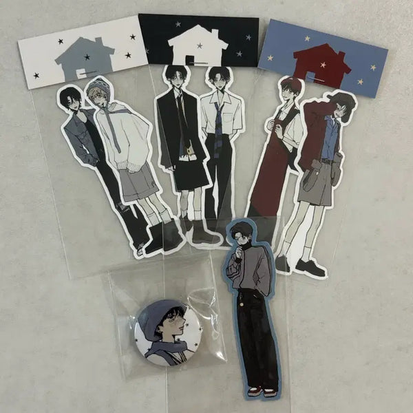 [BUNJANG] Bong Yeong Jaehyun Sticker + Pin Button Bundle Set / 진저님 보넥도 스티커 + 명재현 핀버튼 통판