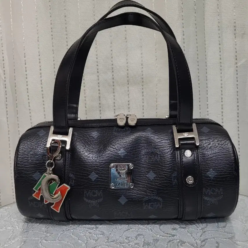 [BUNJANG] MCM Visetos Boston Bag Black / MCM 비세토스 보스턴백 블랙 가방