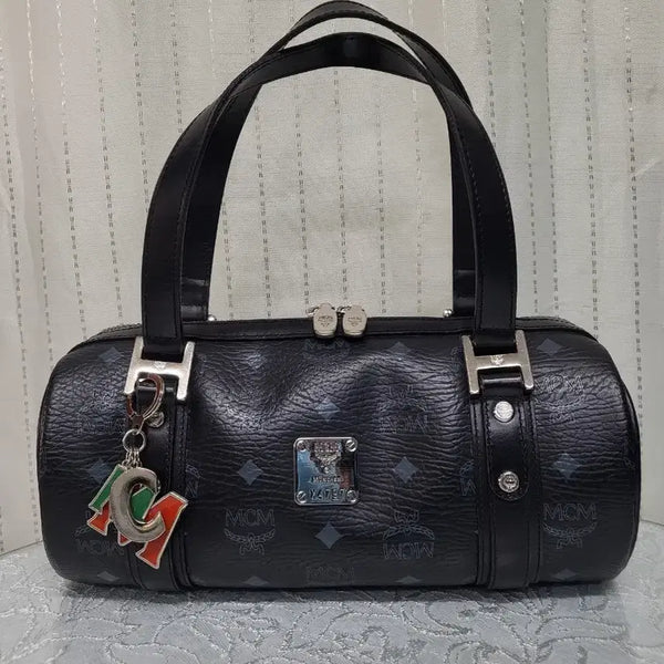 [BUNJANG] MCM Visetos Boston Bag Black / MCM 비세토스 보스턴백 블랙 가방