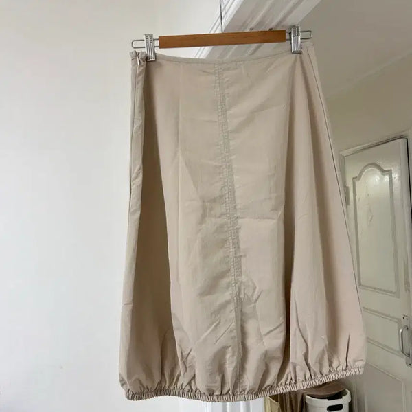 [BUNJANG] ZARA Beige Balloon Skirt Set (2 Pieces, New) / ZARA 베이지 레이어드용 바스락 벌룬 스커트 2벌 (S, L 새 제품)