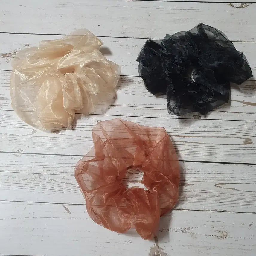 [BUNJANG] Chiffon Scrunchie Set (6 pcs) / 여리여리 쉬폰 빅 스크런치 6개 일괄