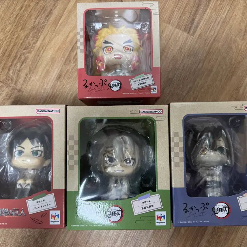 [BUNJANG] Lookup "Demon Slayer" & "Attack on Titan" Characters Bundle Set Figures / 룩업 4종 일괄 에렌,사네미, 렌고쿠, 이구로