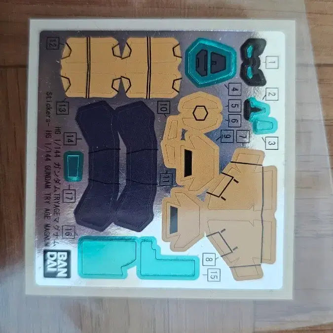 [BUNJANG] Bandai HG 1/144 Gundam Try Age Magnum Foil Stickers / 반다이 HG 1/144 건담 트라이 에이지 마그넘 호일 스티커