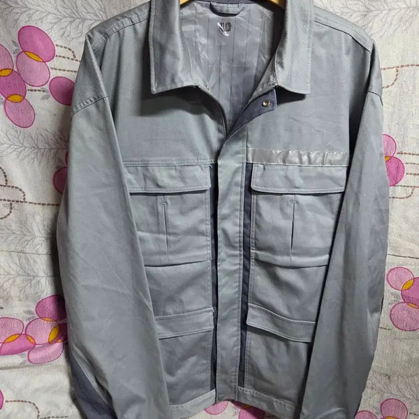 [BUNJANG] Gray Workwear Top 4XL (120) / 그레이 작업복 상의 4XL(120)