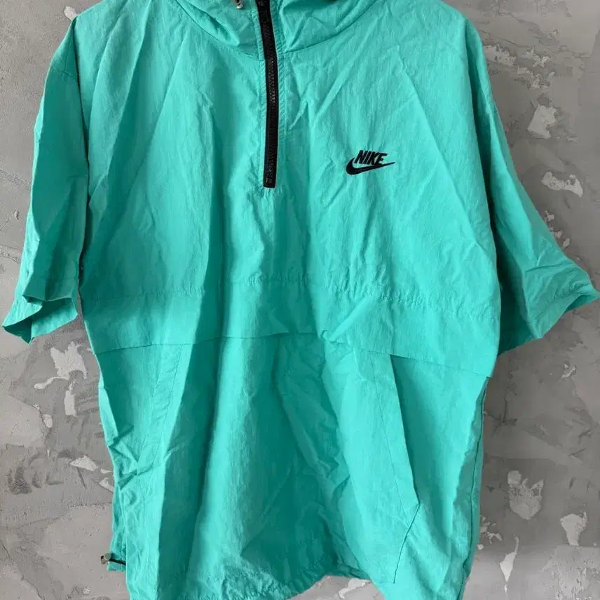 [BUNJANG] Nike Windbreaker Hooded T-Shirt Mint Size 105-110 / 나이키 바람막이 후드 반팔 티셔츠 민트 실측105~110