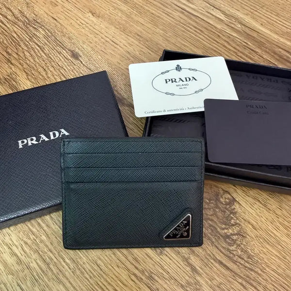 [BUNJANG] Prada Navy Card Holder / 프라다 남색 카드지갑