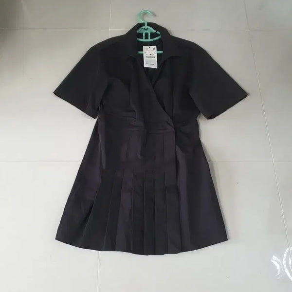 [BUNJANG] ZARA Black Pleated Jacket Dress / 자라블랙 플리츠 자켓 원피스 새 옷 여성