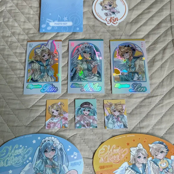 [BUNJANG] Miku Rin Len Photocard Set + POB / 위드뮤 미쿠 린 렌 포토카드 + 특전